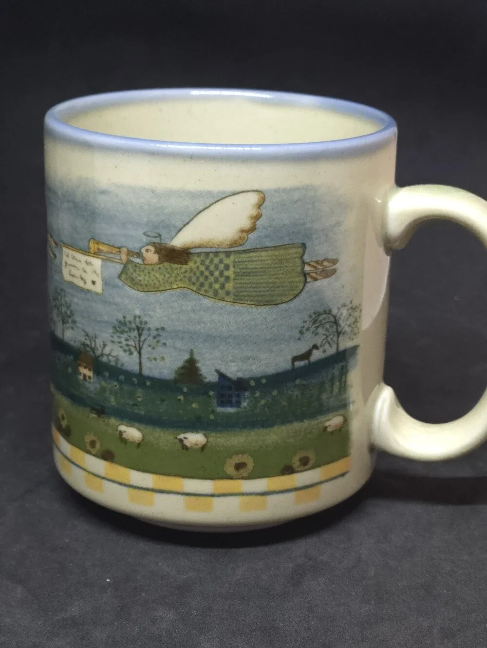 Vtg Otagiri Carol Endres Peace in the County Folk Art Design Japan